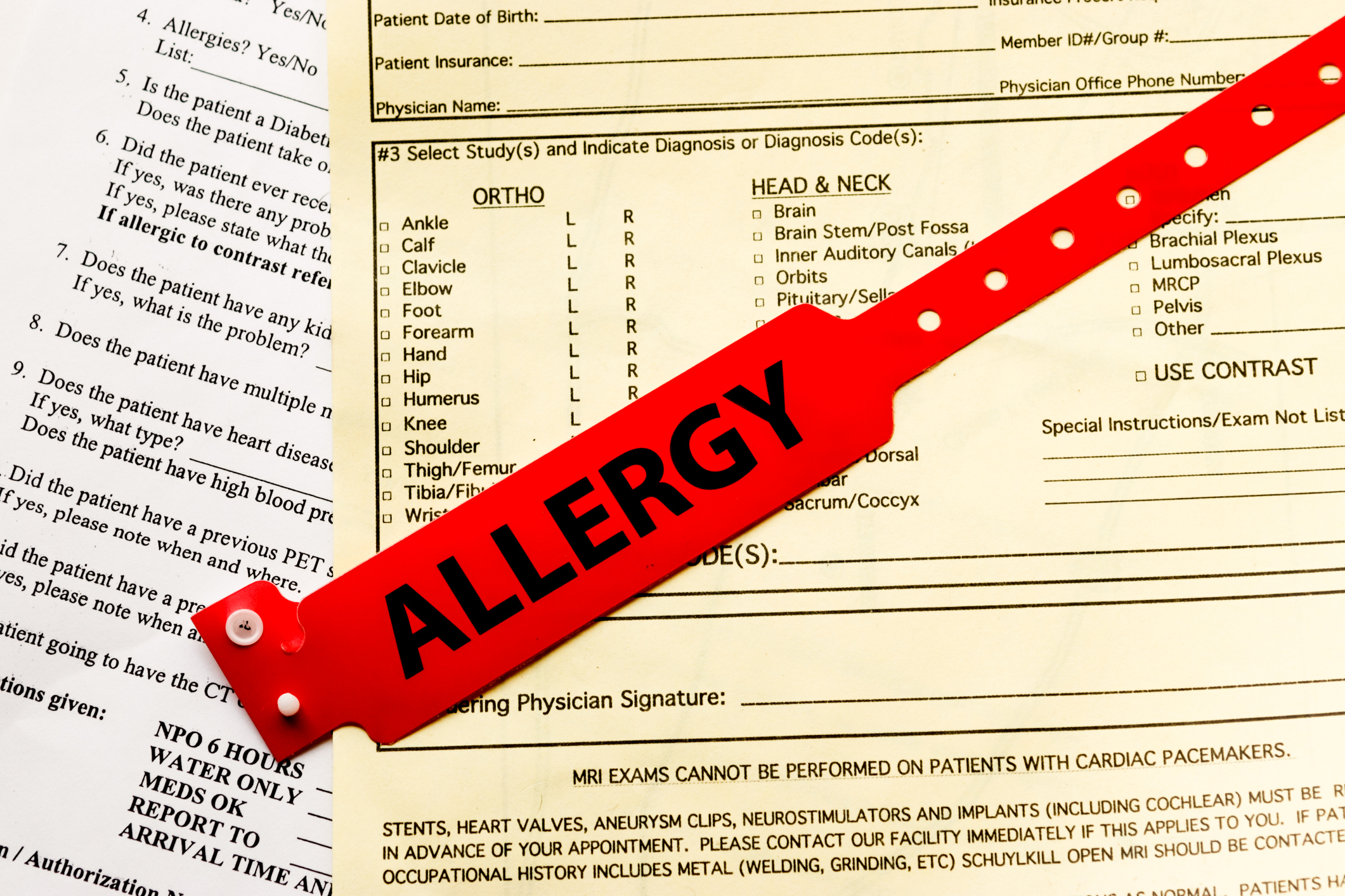 Summit Health allergy checklist