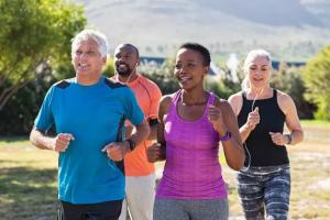 Group of runners outside